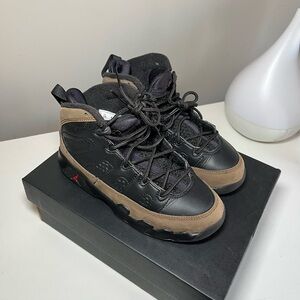 Kids Jordan 9 Olive/Black